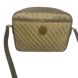 #127 Gucci Vintage Ophidia Signature Canvas & Leather Crossbody Bag